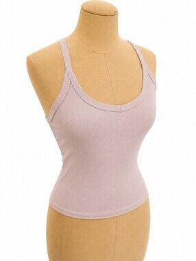 Ribbed Light Pink Racerback Tank Top Women’s Size S
